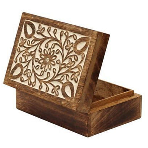 Brown Mango Wood Decorative Box