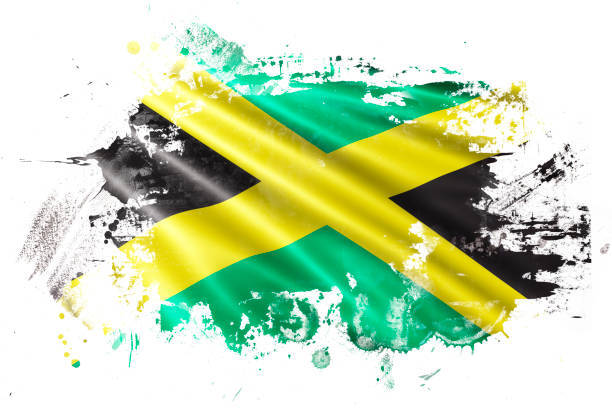 Jamaican Flag - Textile Fabric, Printed Pattern | Various Colors Available