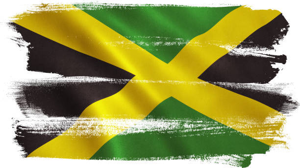 Jamaican Flag - Textile Fabric, Printed Pattern | Various Colors Available