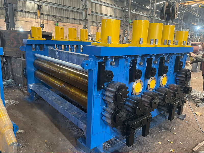 Red Yellow Decoiler Automation Machine