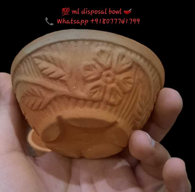 Disposal Bowl - Biodegradable Material, Various Sizes, Natural Color - Smooth Surface, Designed With Apple Mango Heart, Disposable Use