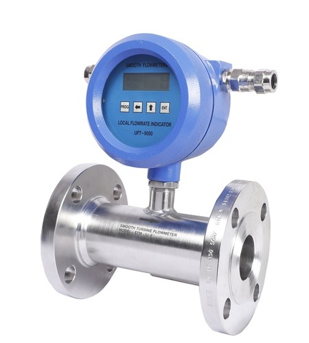 Turbine Flowmeter - Stainless Steel, 0.5 to 4 Inch Size, Digital Display | Wide Flow Range 2 to 4500 LPM, High Accuracy 0.5%