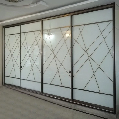Cris Cross Lines Wardrobe Sliding Door - Application: Commercial & Residential