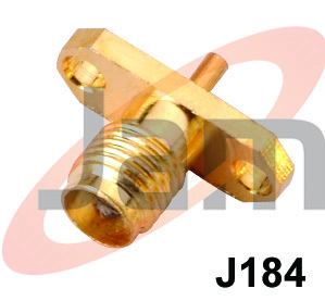 SMA Female Panel Mounting Type (PTFE) Gold Plate