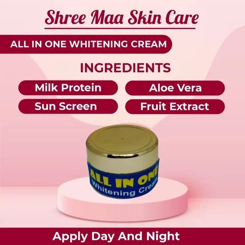 Gold All In One Whitening Cream - Herbal Face Cream For All Skin Types | Nourishing Formula For Radiant And Even Skin Tone