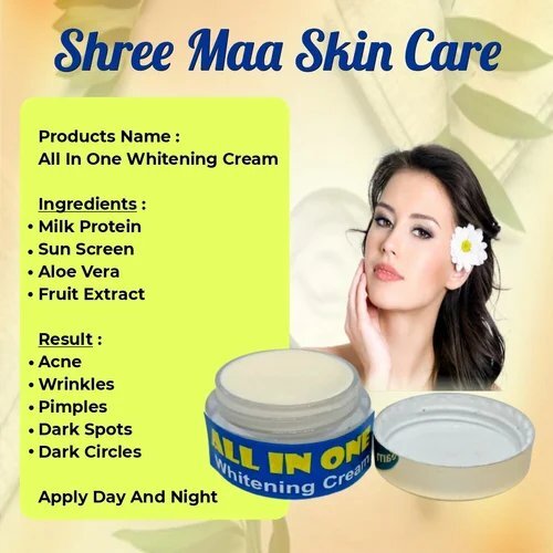 Gold All In One Whitening Cream - Herbal Face Cream For All Skin Types | Nourishing Formula For Radiant And Even Skin Tone