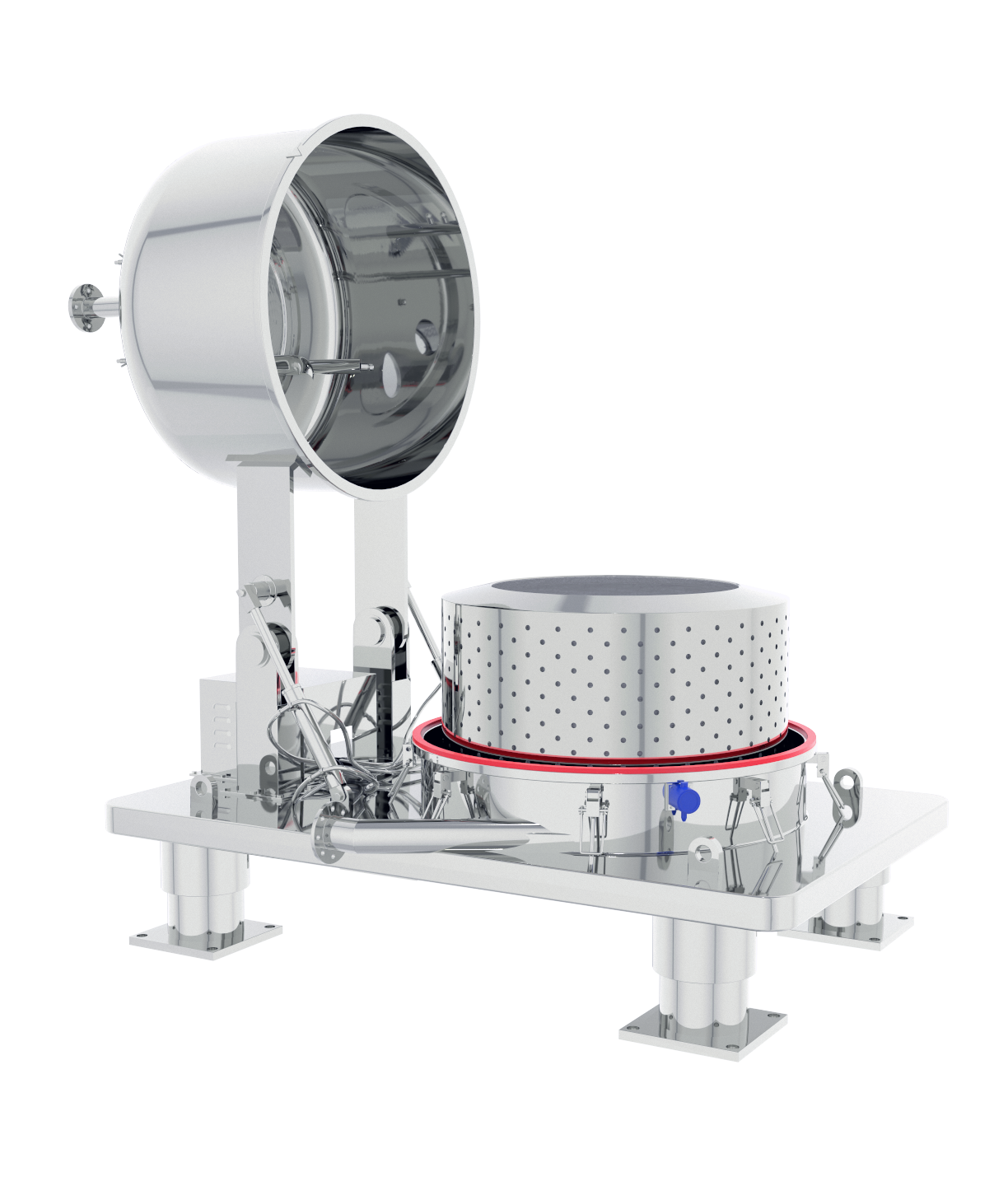 Four Point Mounting Centrifuge - Ss 316, Ss 304, Antistatic Halar Coated Materials, High Speed 1000 Rpm | 1 Year Warranty, 85â°c Temperature Control, 3000 Weight