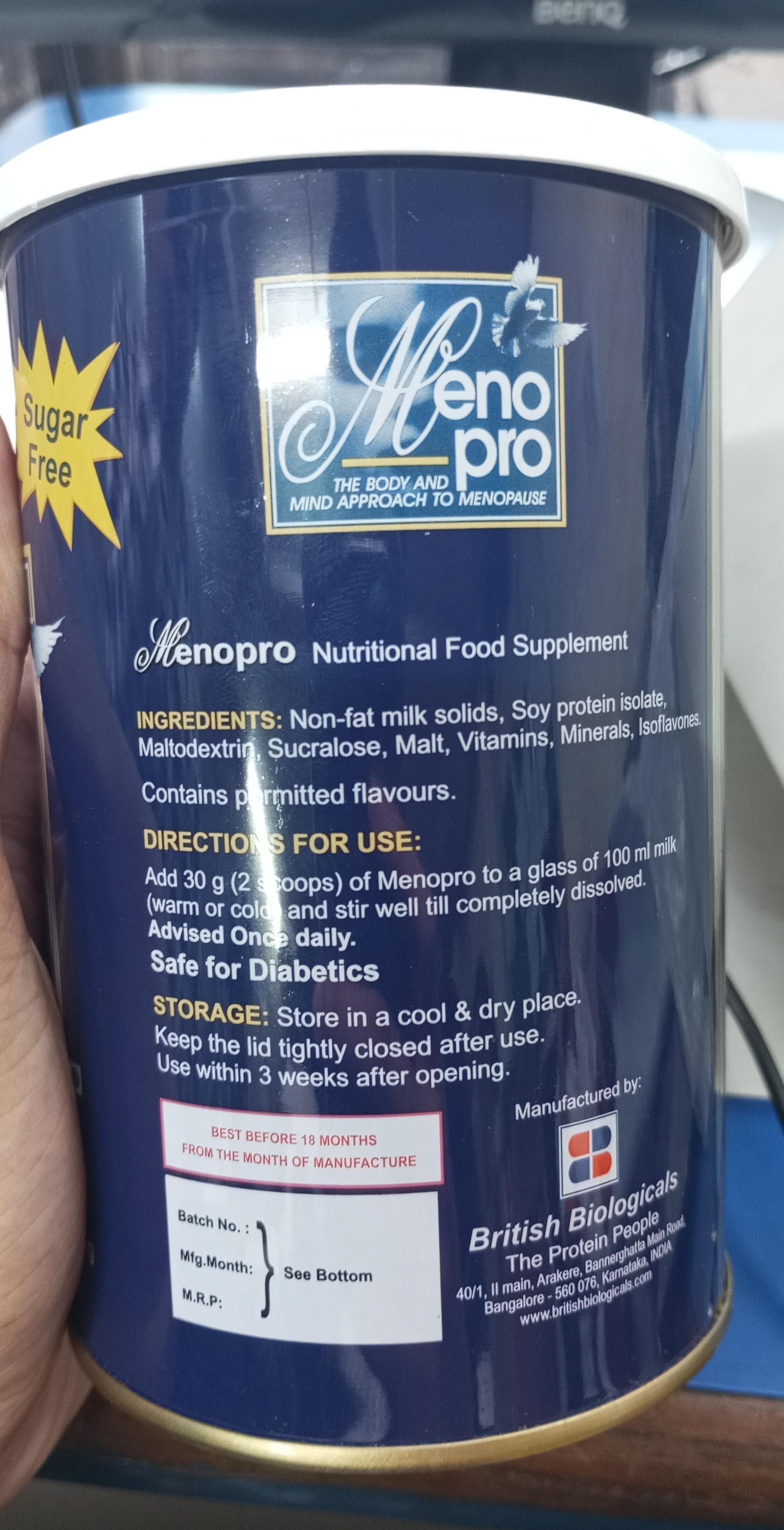 Meno Pro - Drug Type: Organic Medicine