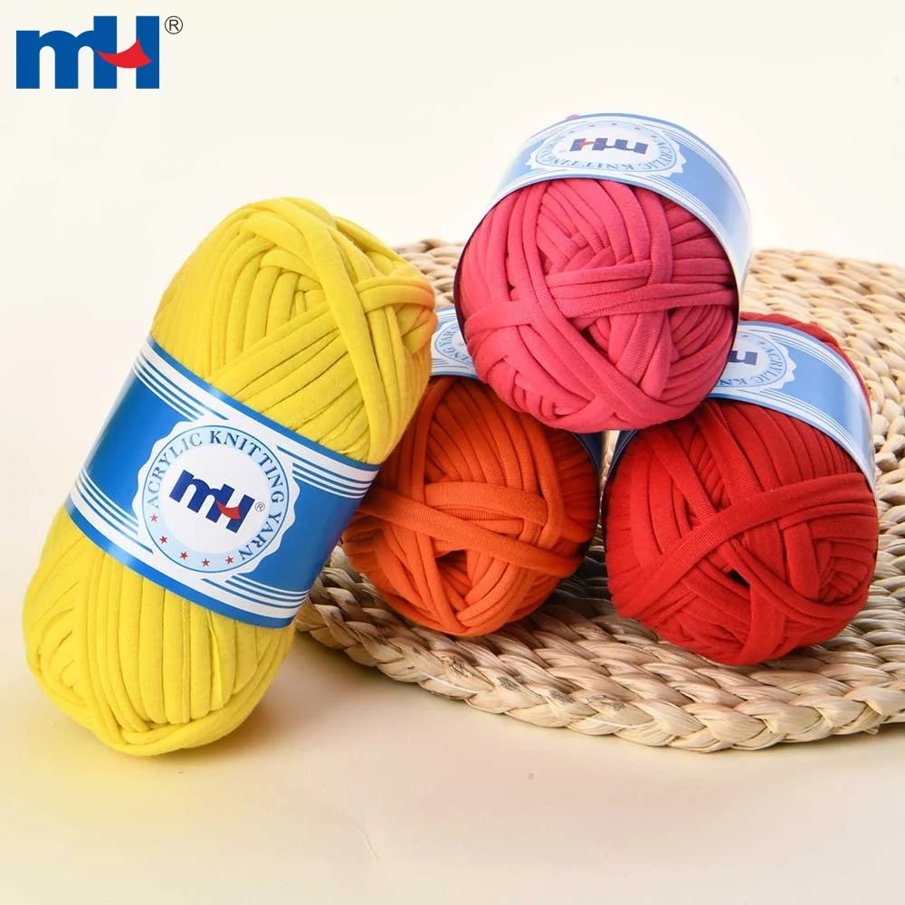 T-shirt Yarn - 100% Polyester, 32m Length, Fancy Dyed Yarn | Soft, Durable, Eco-friendly, Anti-fade