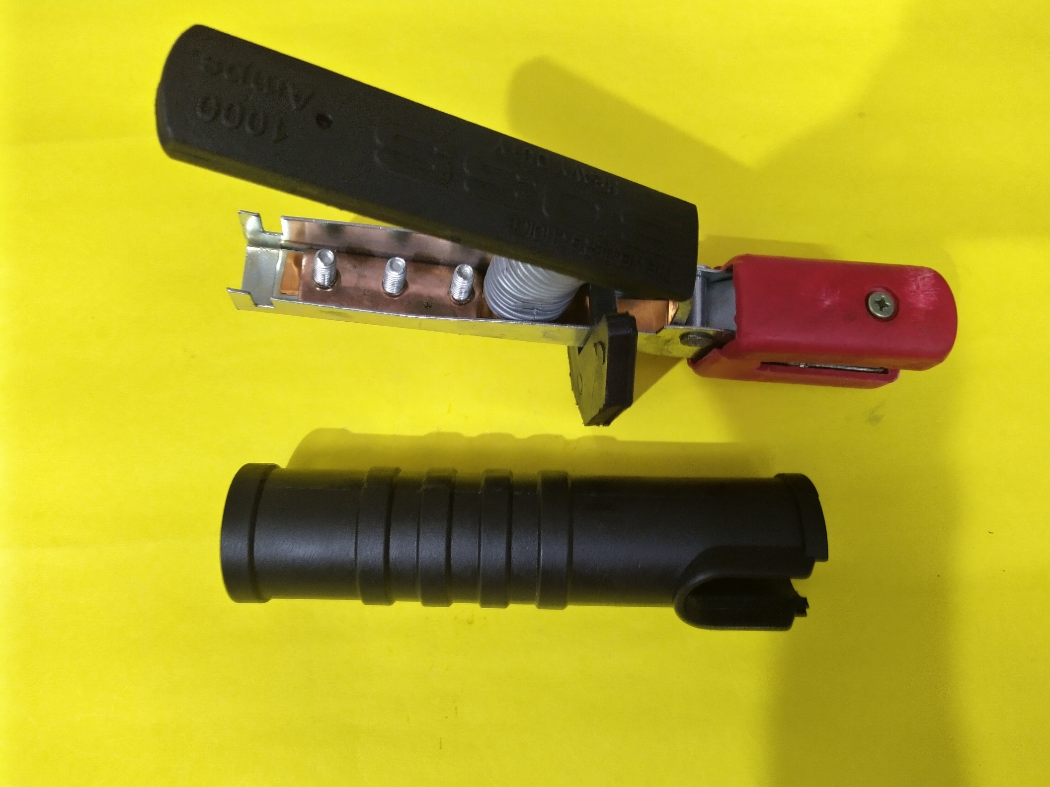 Welding Electrode Holder - Ms Material, 540g Weight, Black Color | Heavy Duty 1000a Industrial Usage