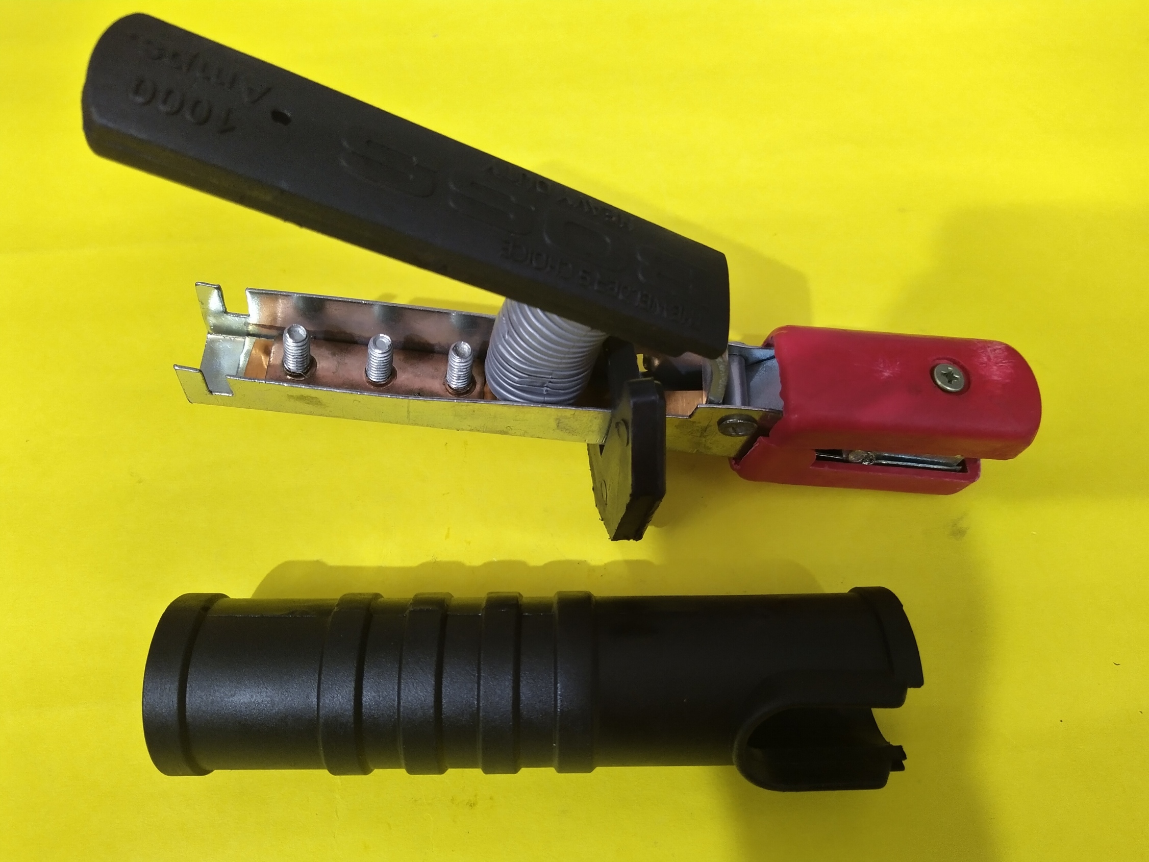 Welding Electrode Holder - Ms Material, 540g Weight, Black Color | Heavy Duty 1000a Industrial Usage