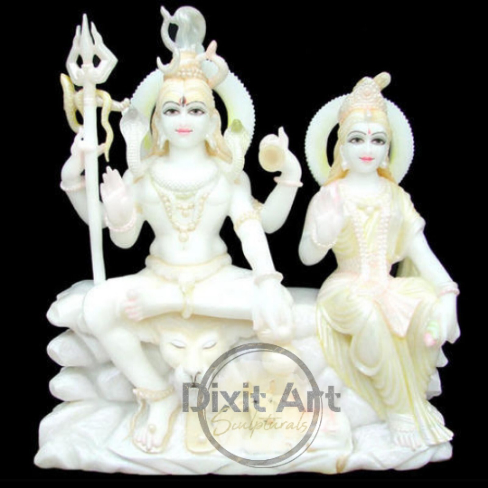 Marble Shiva Parivar Statue - 12-72 Inch Height | Acid Resistant, Durable, Handmade, Eco-friendly, Beautiful Finish, Easy To Clean