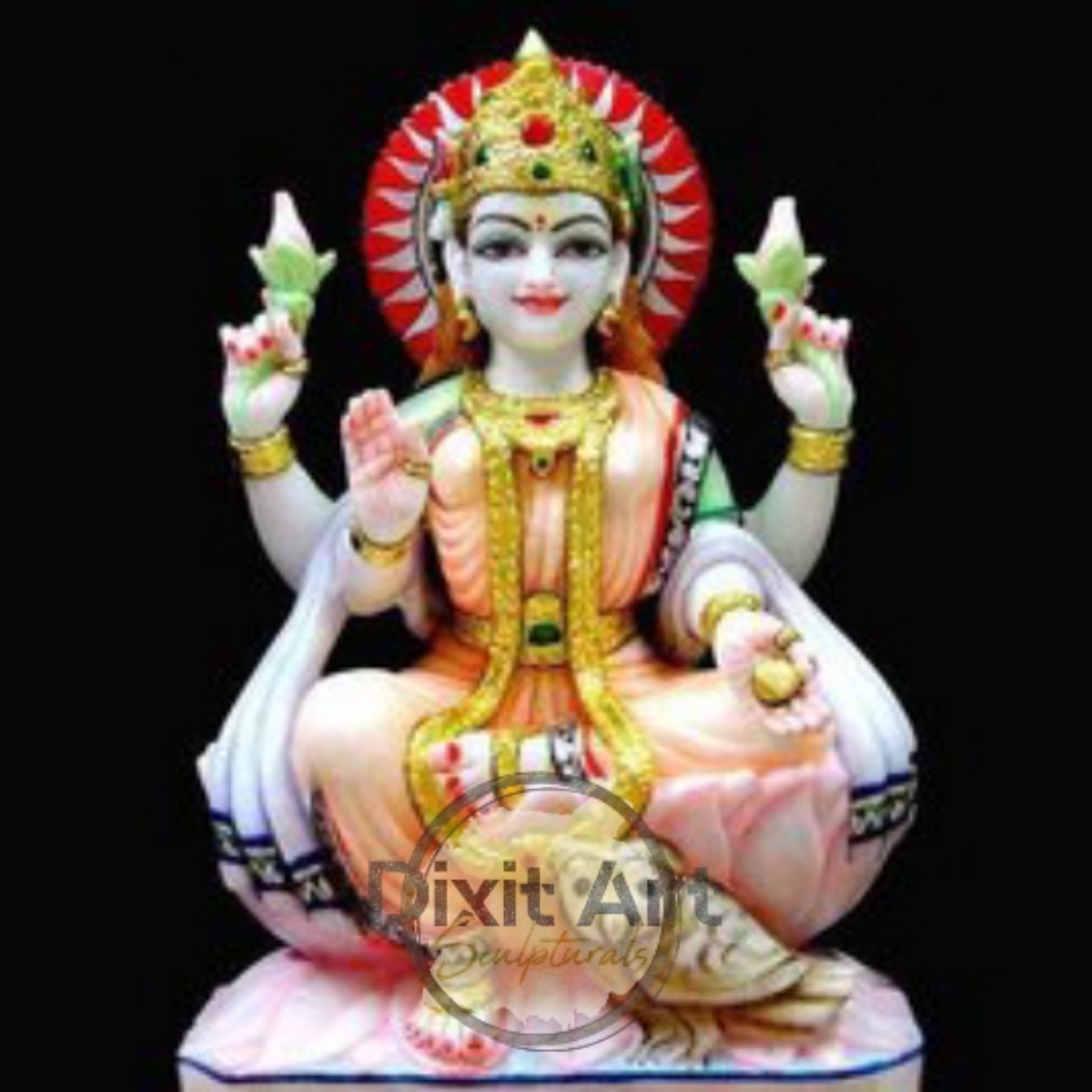 Painting Marble Mata Laxmi Staue