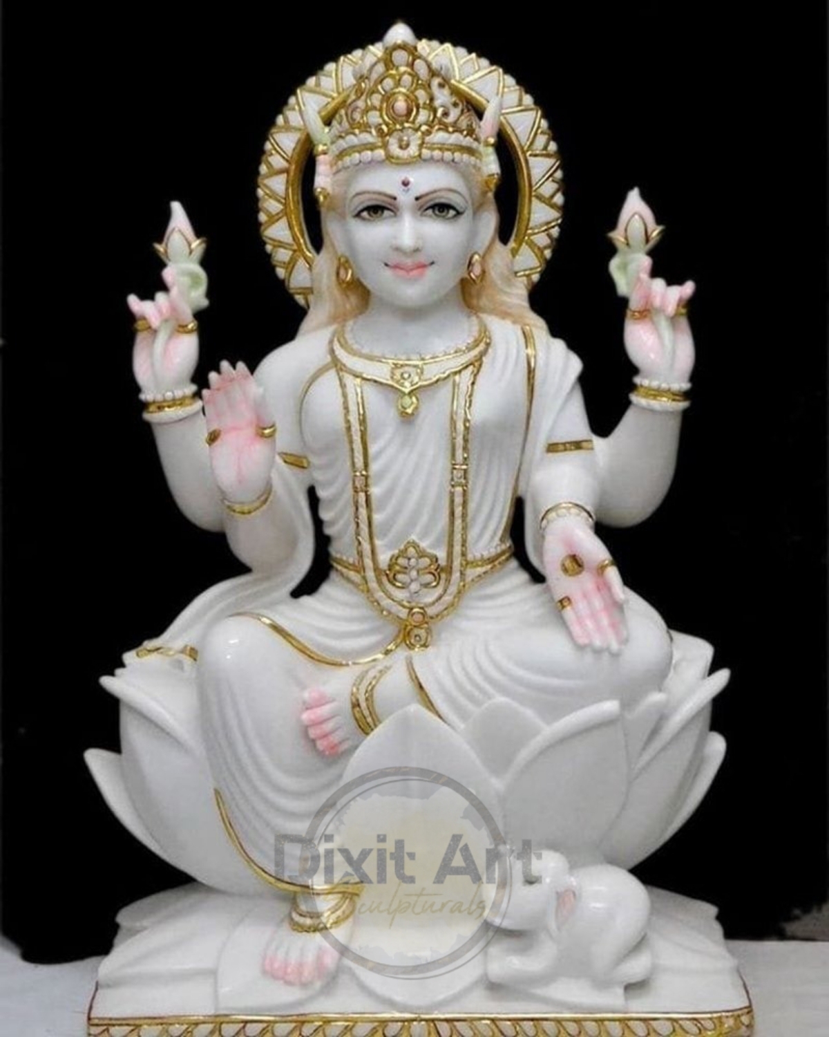 Painting Marble Mata Laxmi Staue