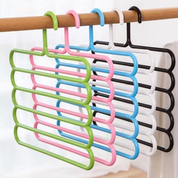 5 In 1 Multipurpose Plastic Hanger Assorted (5-layer) (0587)