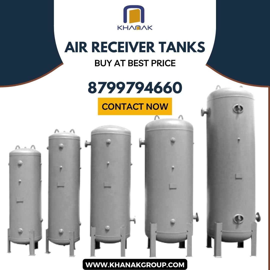 White Vertical Air Receiver Tank