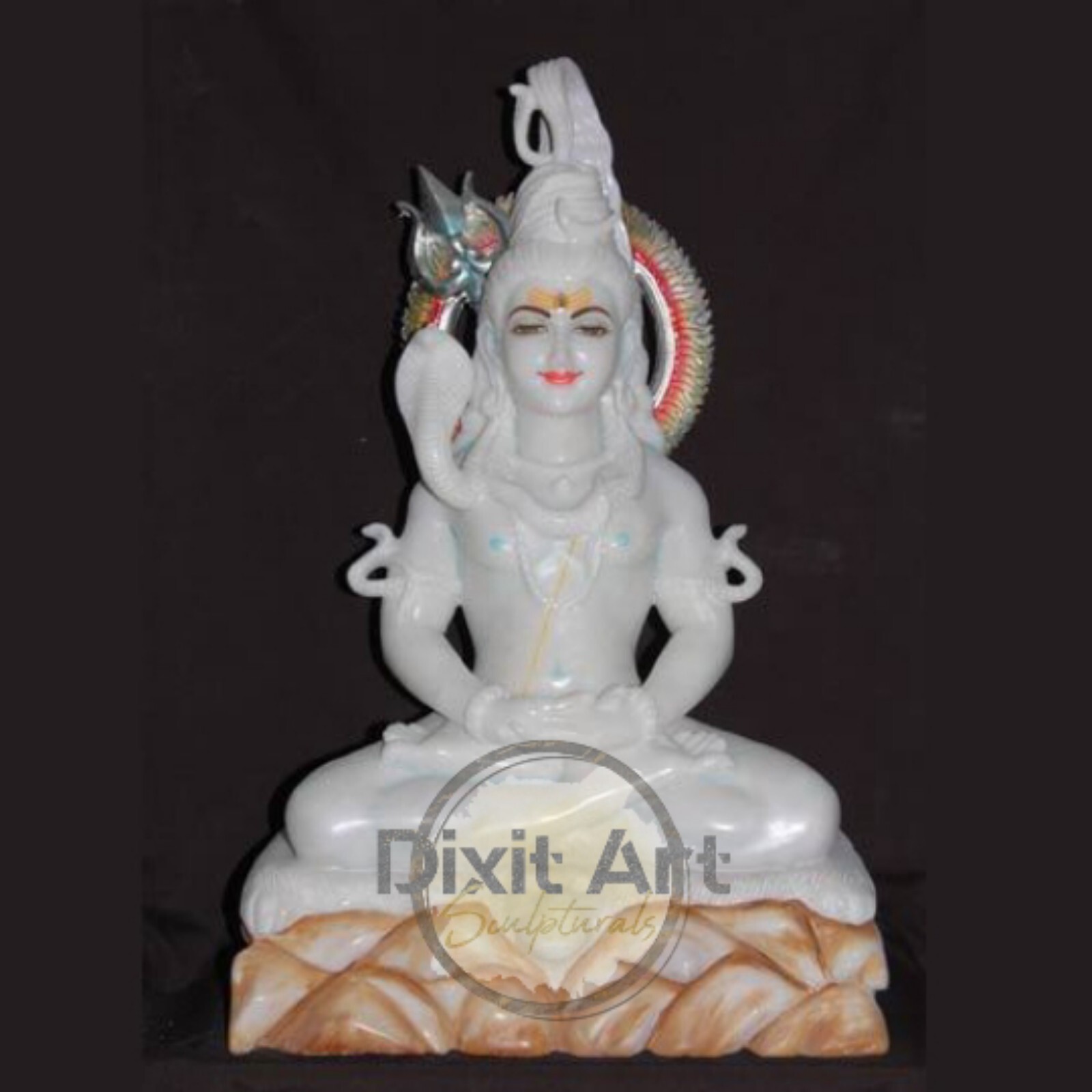 White Marble Shiva Statue Height: 24 - 60 Inch (In)