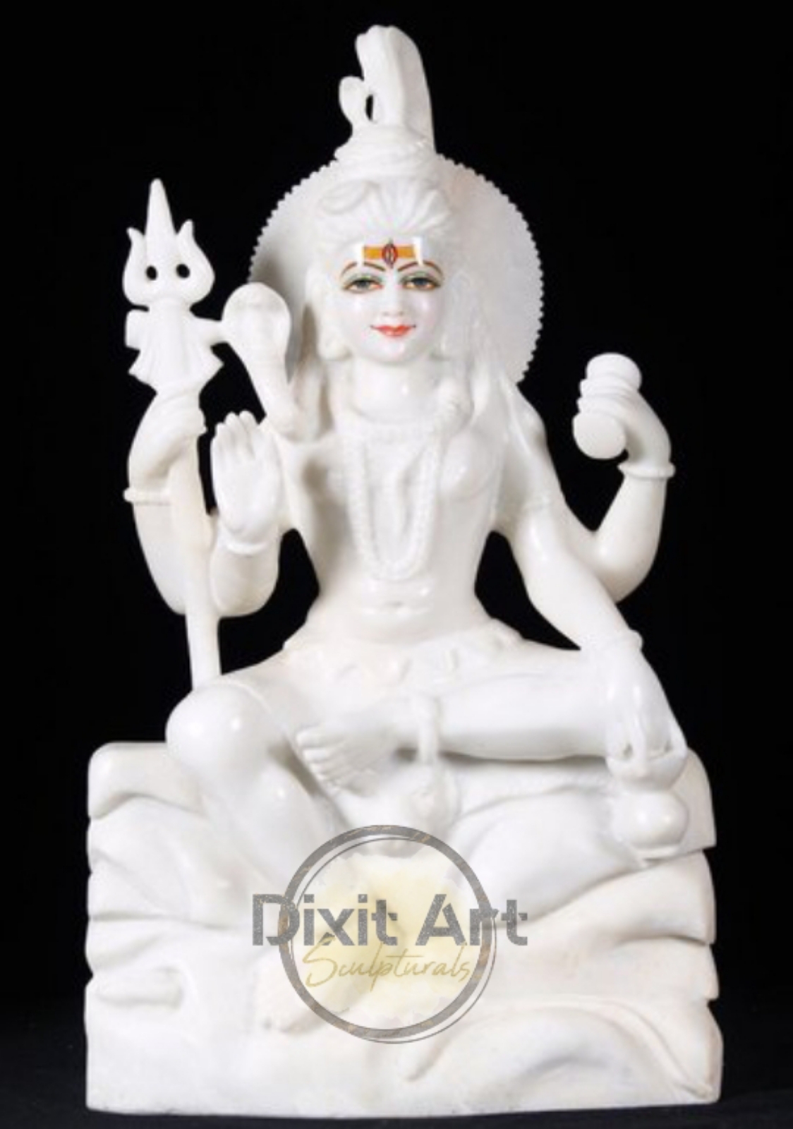 White Marble Shiva Statue Height: 24 - 60 Inch (In)