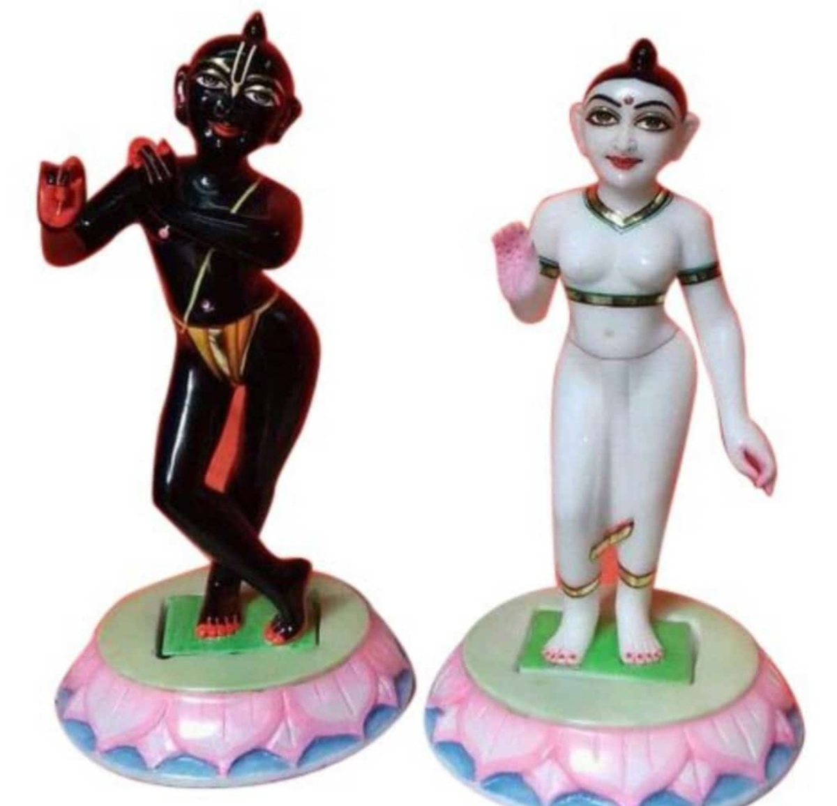 Polishing Marble Iskon Radha Krishna Statue