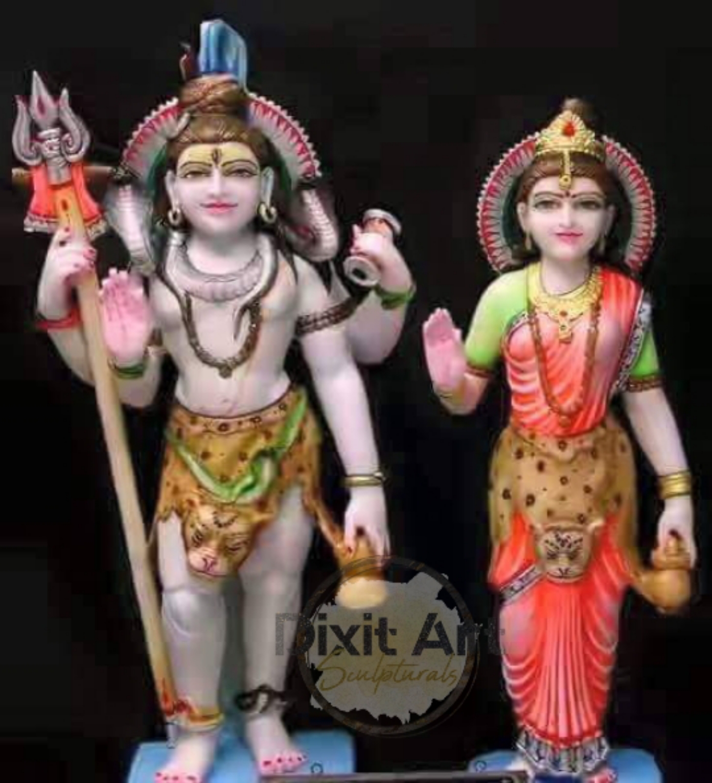 Marble Shiv Parvati Statue Height: 24 - 60 Inch (In)