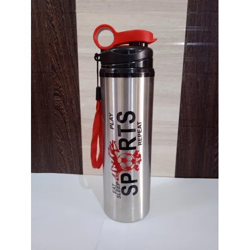 Stainless Steel Sipper Bottle - 750ml Capacity | Silver Finish, Warranty Included