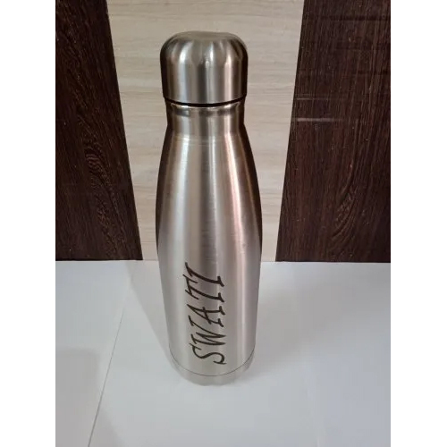 1000ml Hot And Cold Stainless Steel Water Bottle - Stainless Steel, 1000 ml, Silver | Round Shape, Warranty Included