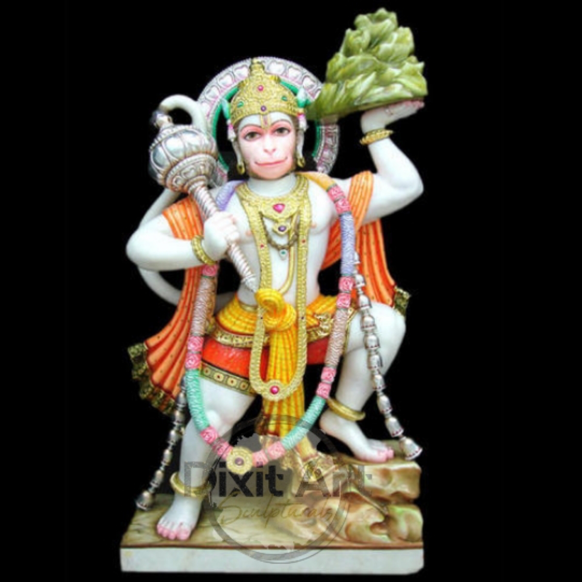 Fancy Look Marble Hanuman Ji Statue - Feature: Rust Proof