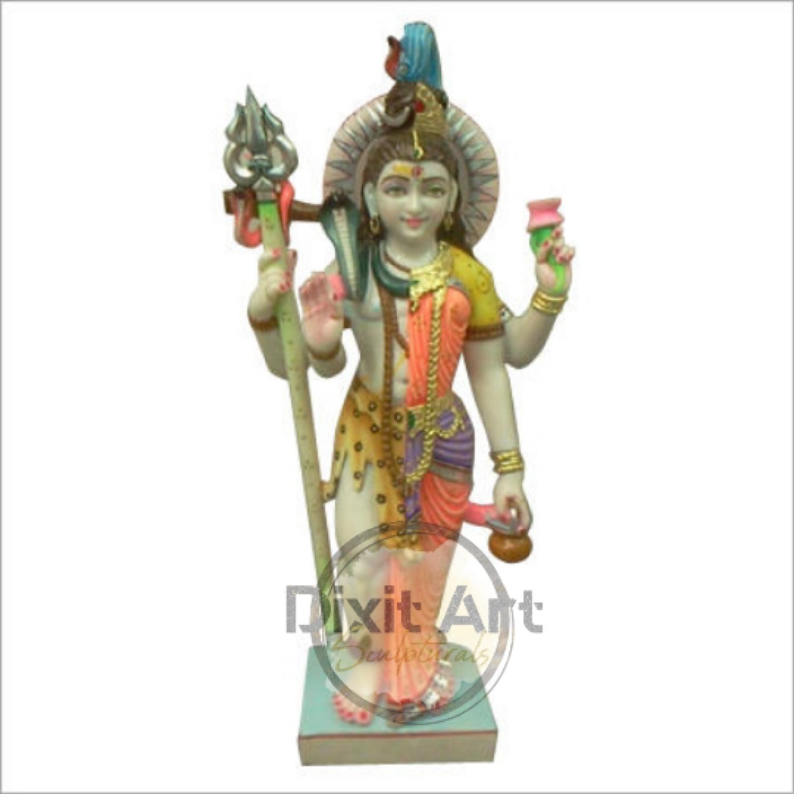 Marble Ardhanarishvara Statue Height: 36 Inch (In)