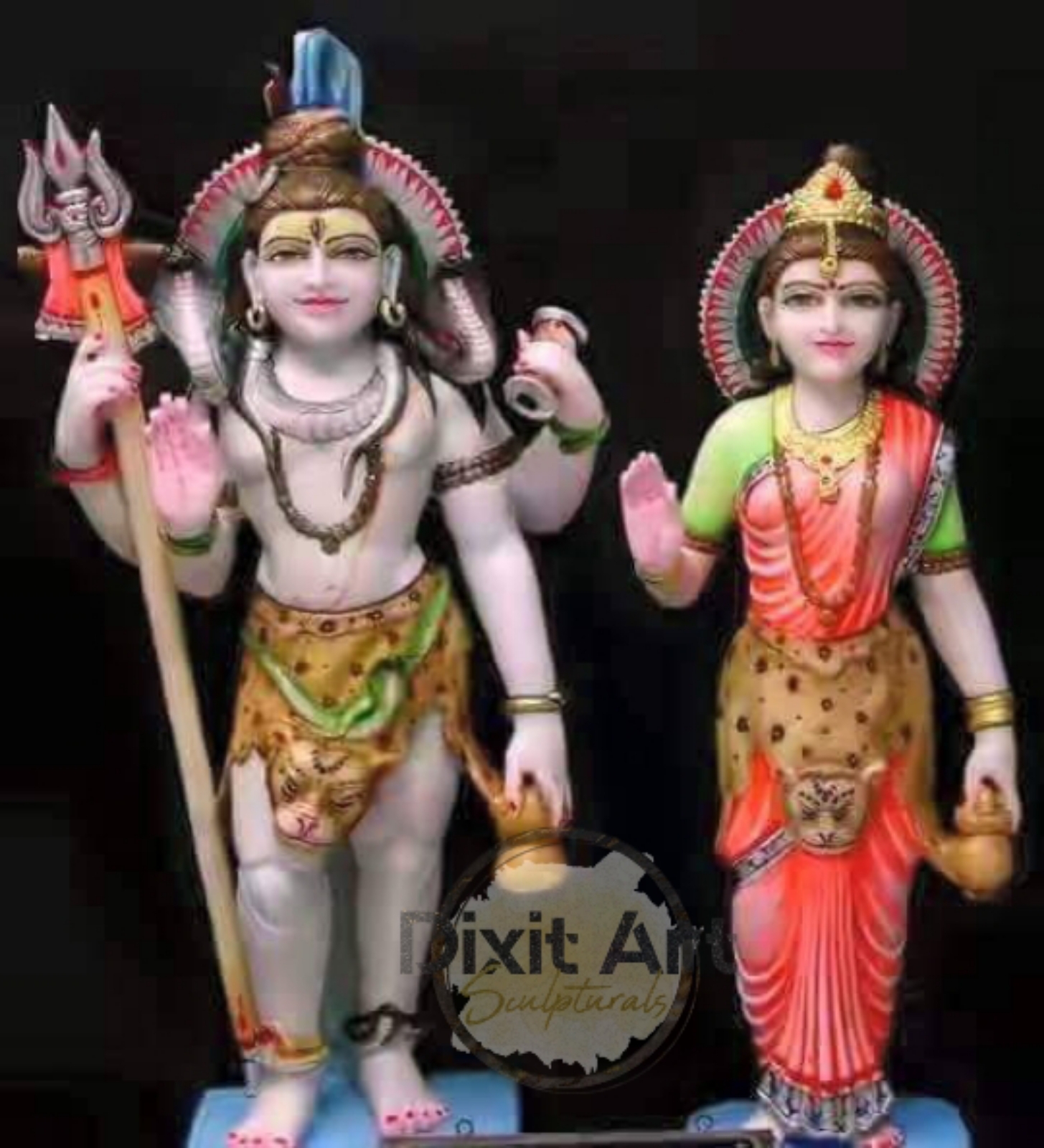 Marble Shiv Shakti Statue Height: 24- 60 Inch (In)