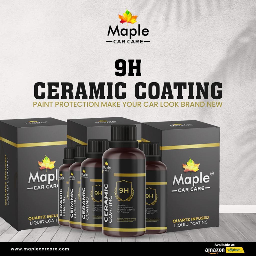 Maple Car Care - Ceramic Sio2 Coating | Extreme Water Beading, Scratch Resistance, Uv & Corrosion Protection, Super Hydrophobic Barrier