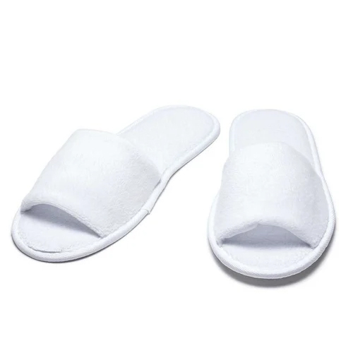 व्हाइट यूनिसेक्स 3mm ओपन टो टेरी स्लिपर