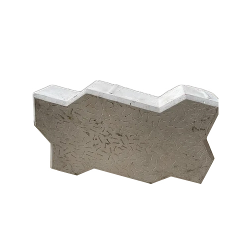 60mm Grey Zig Zag Paver Block - Concrete, 60mm Size, Grey Color | High Density, Moisture Resistant, Decorative For Landscaping