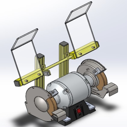 Bench Grinder Safety Guard - Color: Transparent