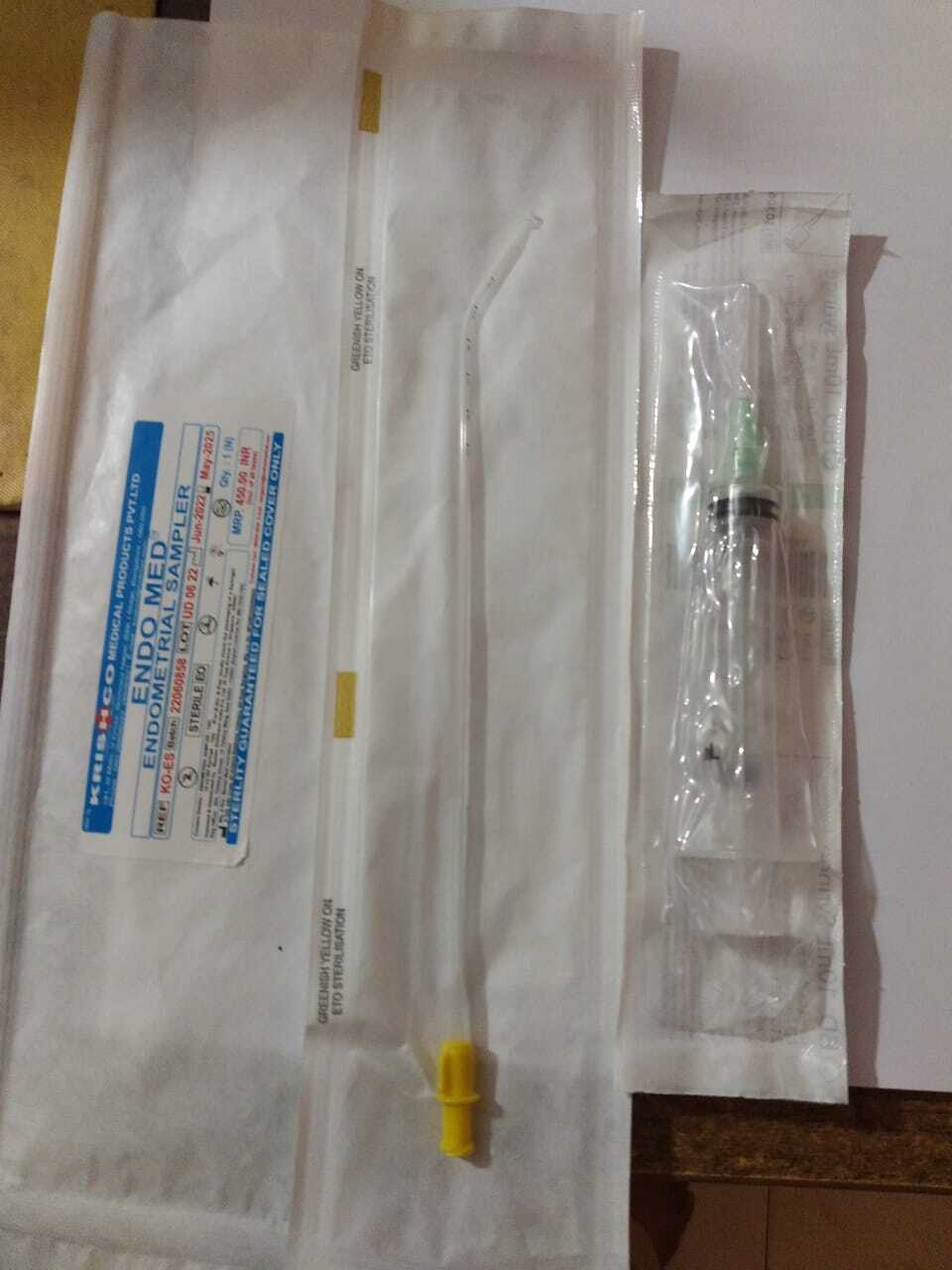 Endometrial Sampler - Medical-grade Plastic, Different Sizes Available, White Color | Single-use, Sterilized, Disposable Gynecology Instrument
