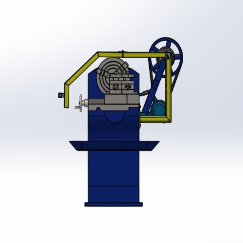 Yellow Lathe Machine Safety Guard