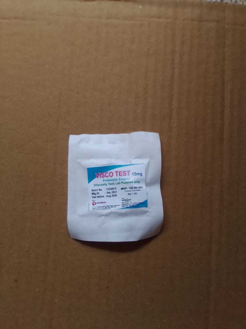 Visco Test Kit - Plastic Material, Single Use | 50 Tests Per Pack, Suitable For Infertility Labs, Transparent Packaging