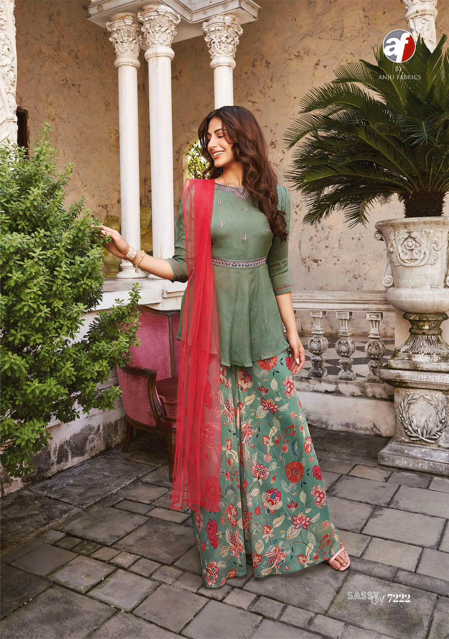 Trending Designer Kurti And Divider With Dupatta