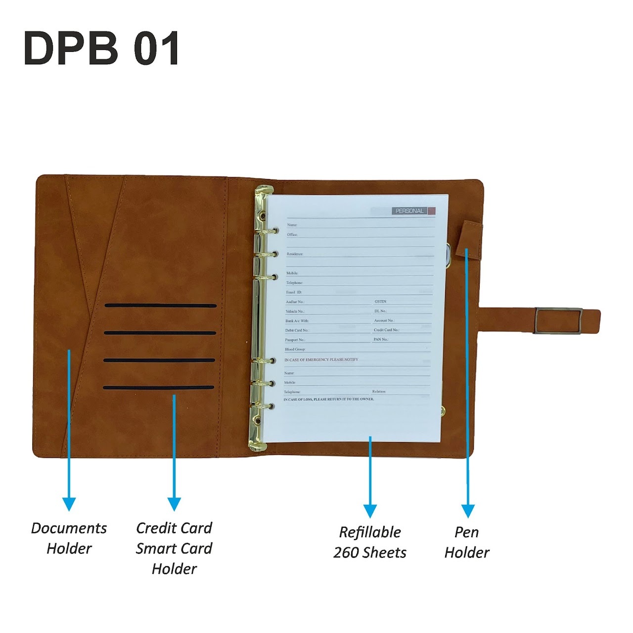 Diary With Inbuilt 8000 Mah Powerbank