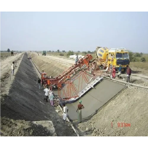 Concrete Curvature Lining Paver Road Construction Work