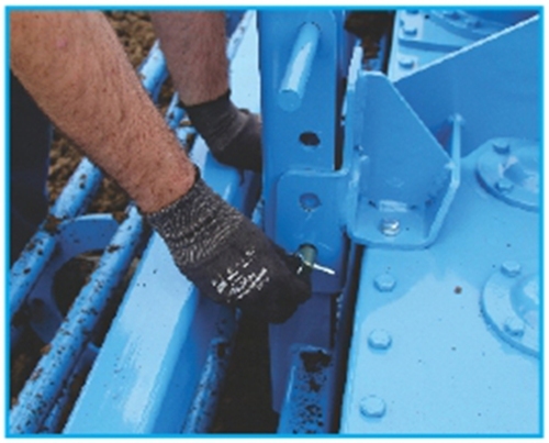 Blue Mahindra Power Harrow