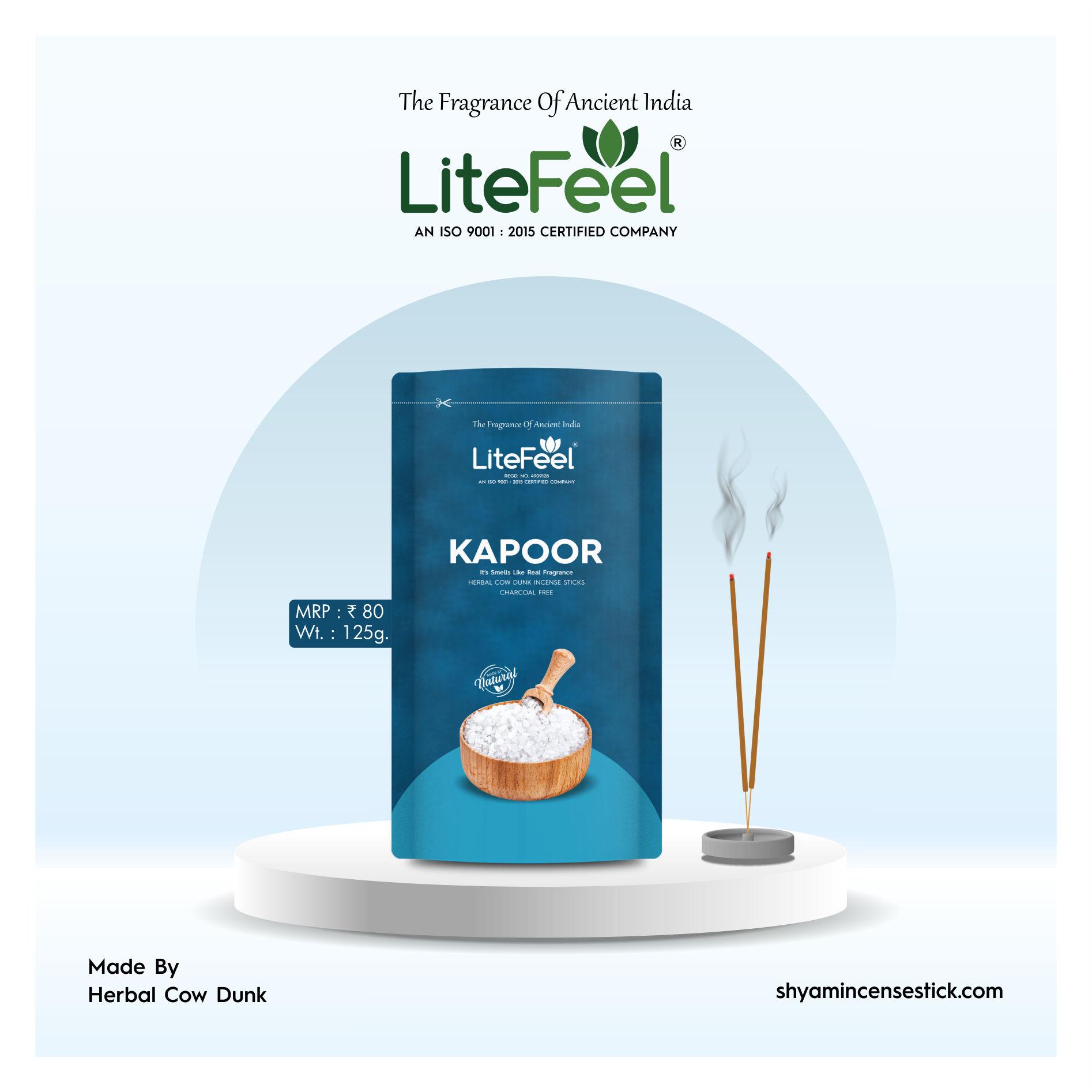 Kapoor Herbal Incense Sticks - Burning Time: 30-35 Minutes