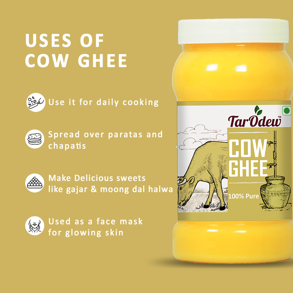 1 Ltr Cow Ghee - Raw Milk, Original Flavor | Pure And Natural Traditional Culinary Essential