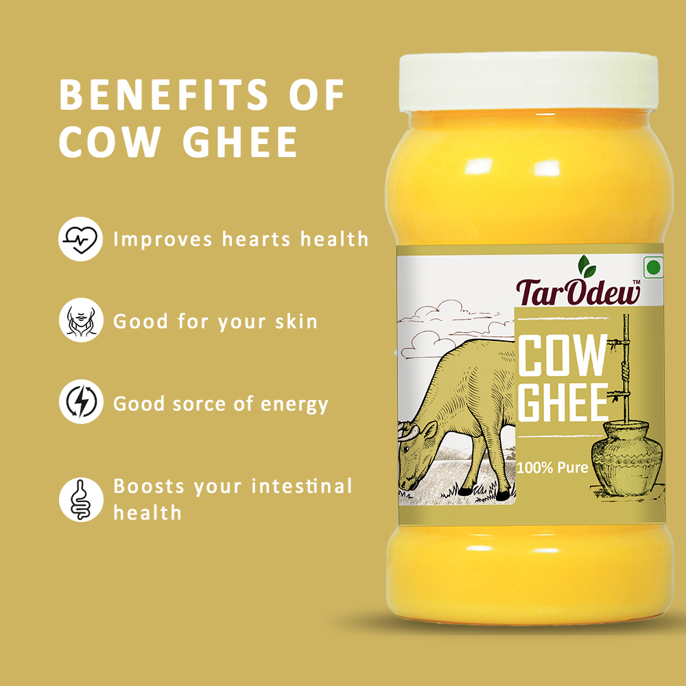 1 Ltr Cow Ghee - Raw Milk, Original Flavor | Pure And Natural Traditional Culinary Essential