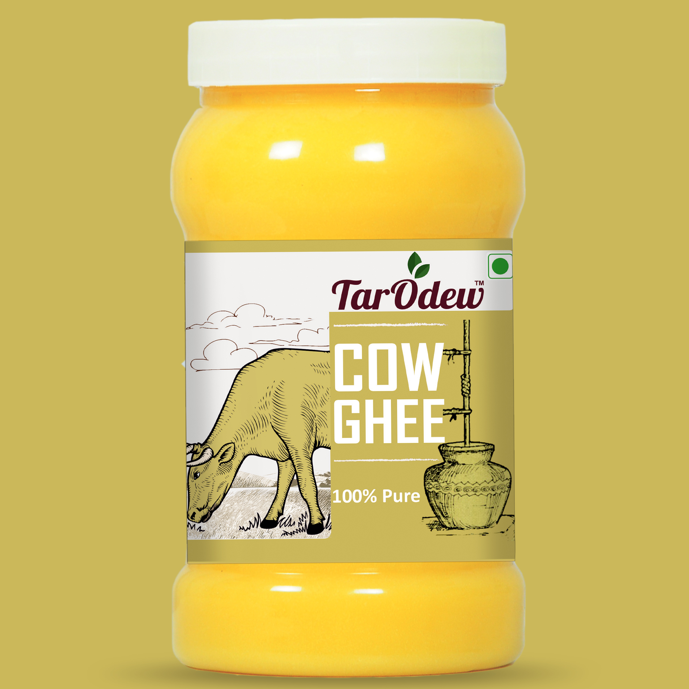 1 Ltr Cow Ghee - Raw Milk, Original Flavor | Pure And Natural Traditional Culinary Essential