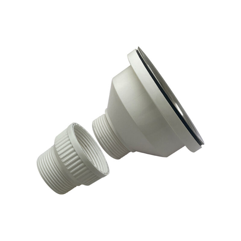 Sink Stainer (Sink Waste Coupling) - Stainless Steel 304, 100mm Diameter, Silver Color, Thread Connection, Glossy Finish, Round Shape