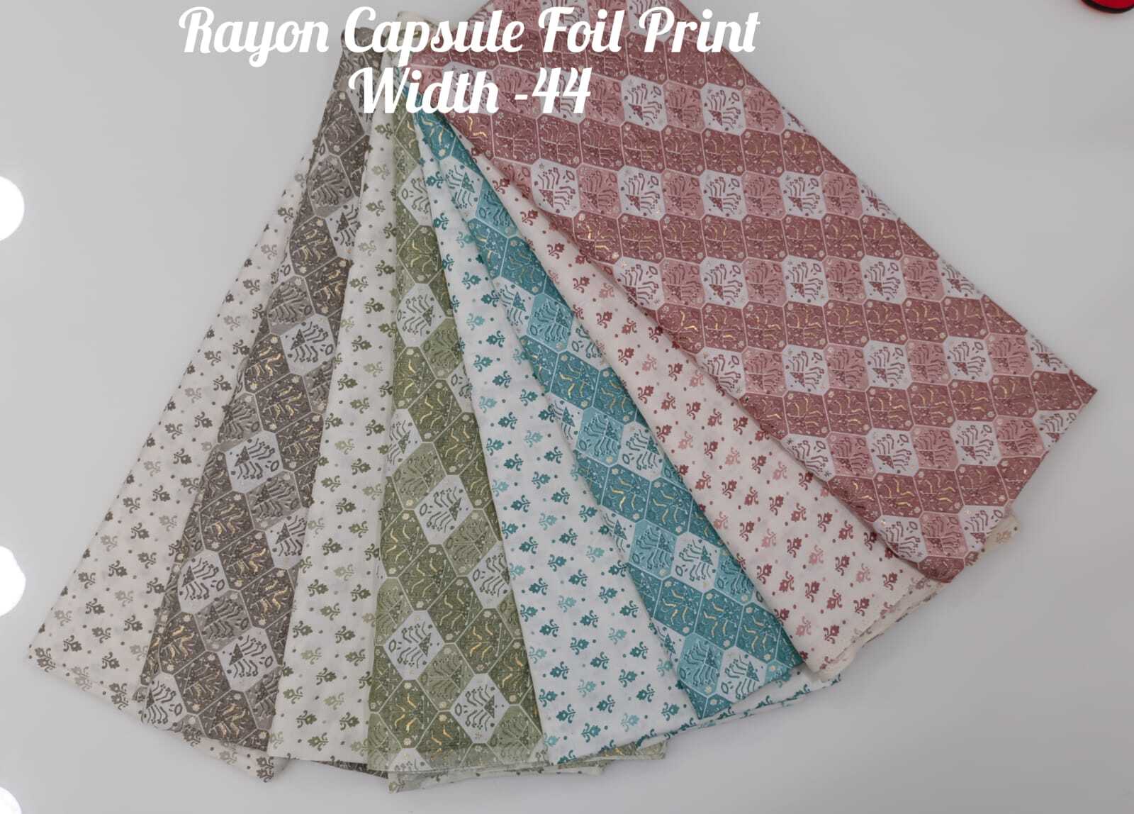 Capsule Foil Print Fabric.