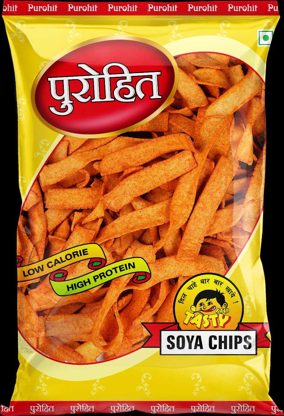 Soya Chips Namkeen - 20gm, 40gm, 200gm, & 400gm | 100% Vegetarian, Nil Fat, Easily Digestible, Crispy Crunchiness, Quality Tested