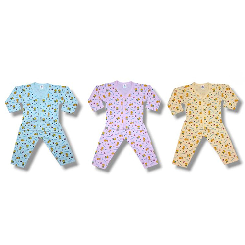 7673 Full Sleeve Front Open Suit - Cotton Material, Unique Printed Pattern | Washable, Easy to Wear Design for Boys, Comfortable Fit