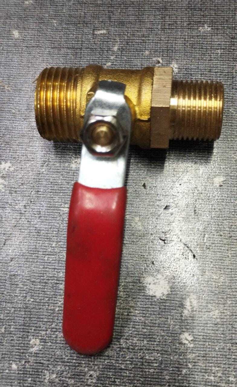 Ball Valve 1/2 X 3/8 - Brass, 90 Grams , Gold Color Finish Ideal For Agriculture Hose Pipe & Check Valve Applications