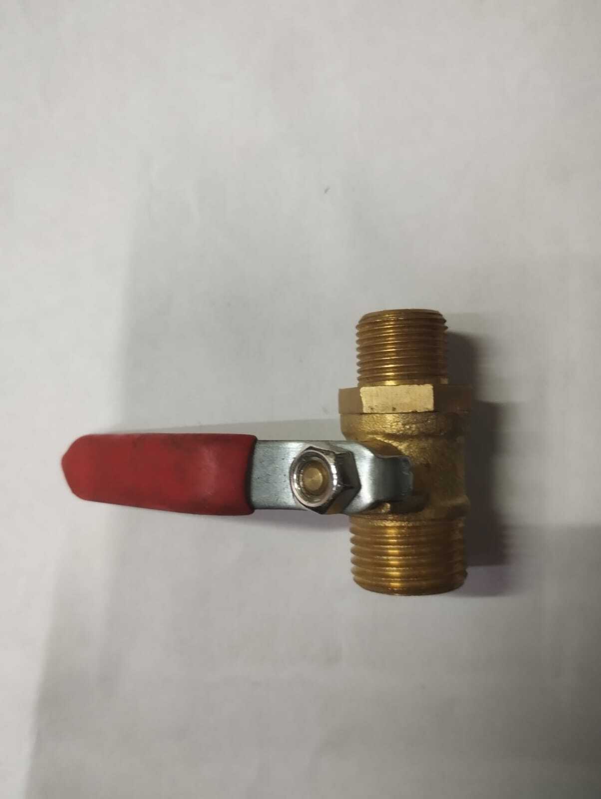 Ball Valve 1/2 X 3/8 - Brass, 90 Grams , Gold Color Finish Ideal For Agriculture Hose Pipe & Check Valve Applications